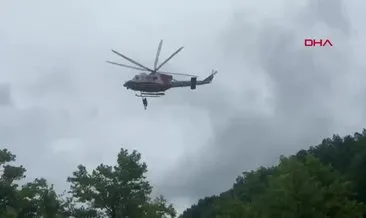Şile’de yağmur sonrası mahsur kalanlar helikopterle kurtarıldı