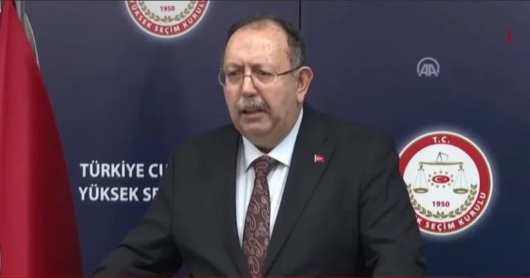 YSK Başkanı Yener açıkladı: Türkiye seçime 4 adayla gidiyor