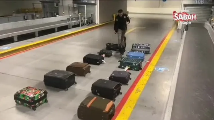 Valizin demir çubuklarından uyuşturucu çıktı | Video