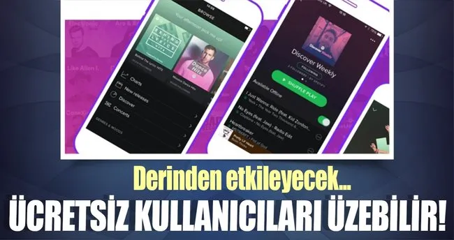 Spotify, ücretsiz kullanıcıları üzebilir!