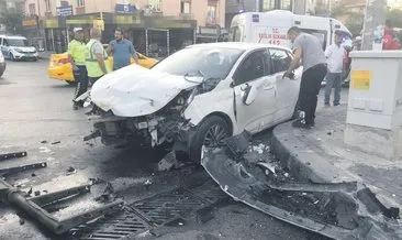 Sürücü yaralı halde olay yerınden kaçtı