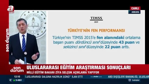 Milli Eğitim Bakanı Ziya Selçuk TIMSS Türkiye sonuçlarını açıkladı! 