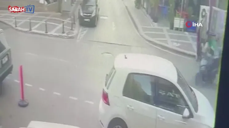Antalya'da genç kızı yola savuran kaza kamerada