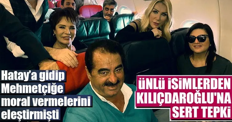 Hatay’a giden ünlülerden Kılıçdaroğlu’na sert tepki