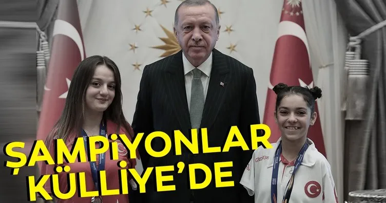 Cumhurbaşkanı Erdoğan şampiyonları kabul etti