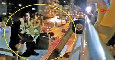 Antalya’da çılgın damat adayı kız istemeye gideceği eve balkondan böyle girdi | Video