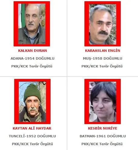 Aranan teröristler listesi güncellendi! İşte son hali