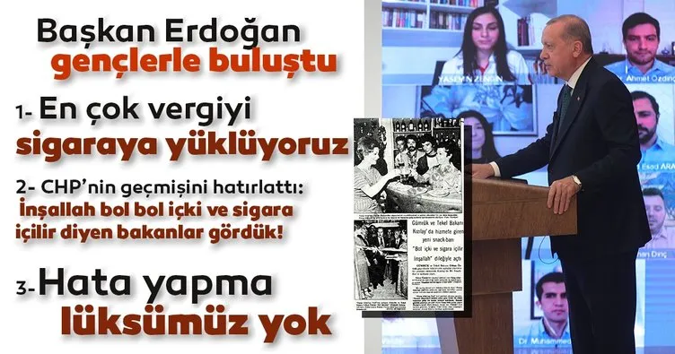 Başkan Erdoğan, ’31 Mayıs Tütüne Hayır’ gününde gençlerle buluştu