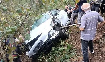 Araç uçuruma yuvarlandı! 1 ölü 2 yaralı #giresun