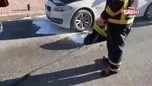 Şanlıurfa’da seyir halinde olan bir otomobil yandı!