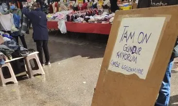 Esnaf belediyeyi böyle protesto etti! 10 gündür akıyorum, kimse ilgilenmiyor