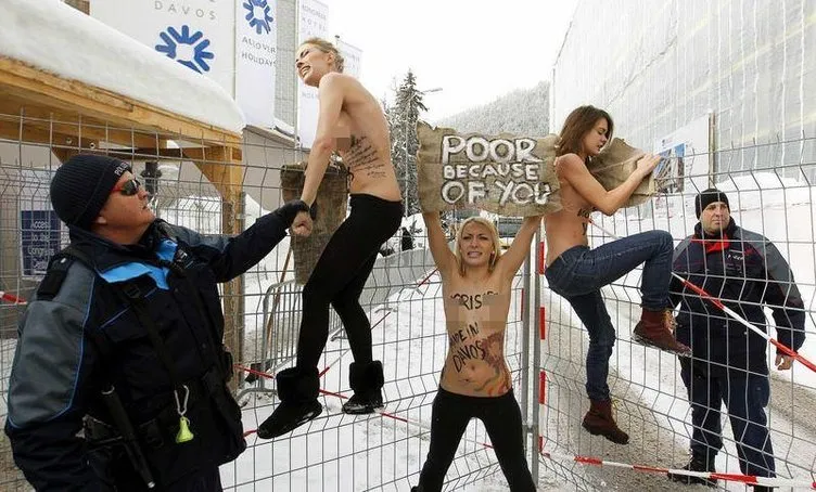 FEMEN Davos’u salladı