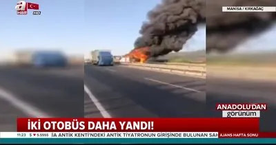 İki otobüs daha yandı!