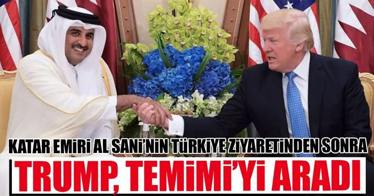 Şeyh Temim ile Trump arasında flaş görüşme