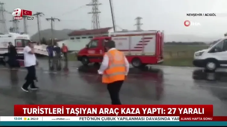 Nevşehir'de kaza: 27 turist yaralandı