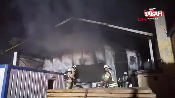 İstanbul'da korku dolu anlar! Kereste fabrikasında yangın