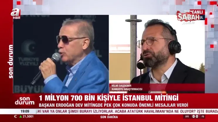 Hilmi Daşdemir'den tarihi miting sonrası çarpıcı analiz: Başkan Erdoğan ilk turda kazanıyor | Video