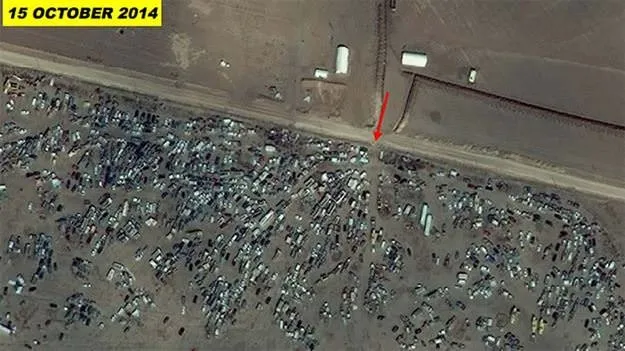 Kobani uydudan görüntülendi