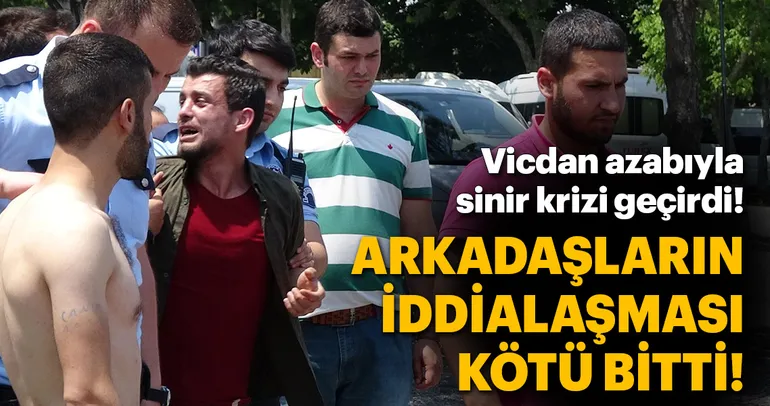 Arkadaşların iddialaşması kötü bitti!