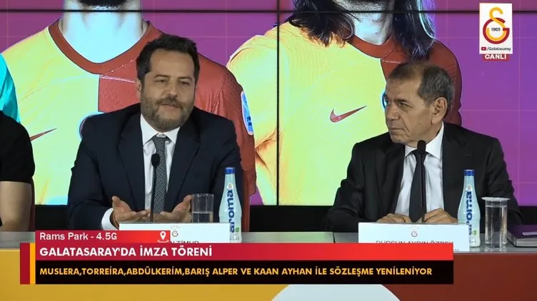 Son dakika haberleri: Galatasaray’da 5 imza birden! Dursun Özbek’ten törende Fenerbahçe’ye flaş gönderme
