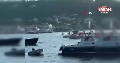 Burgaz Adası açıklarında kontrolden çıkan bot başka bir bota çarparak durabildi | Video
