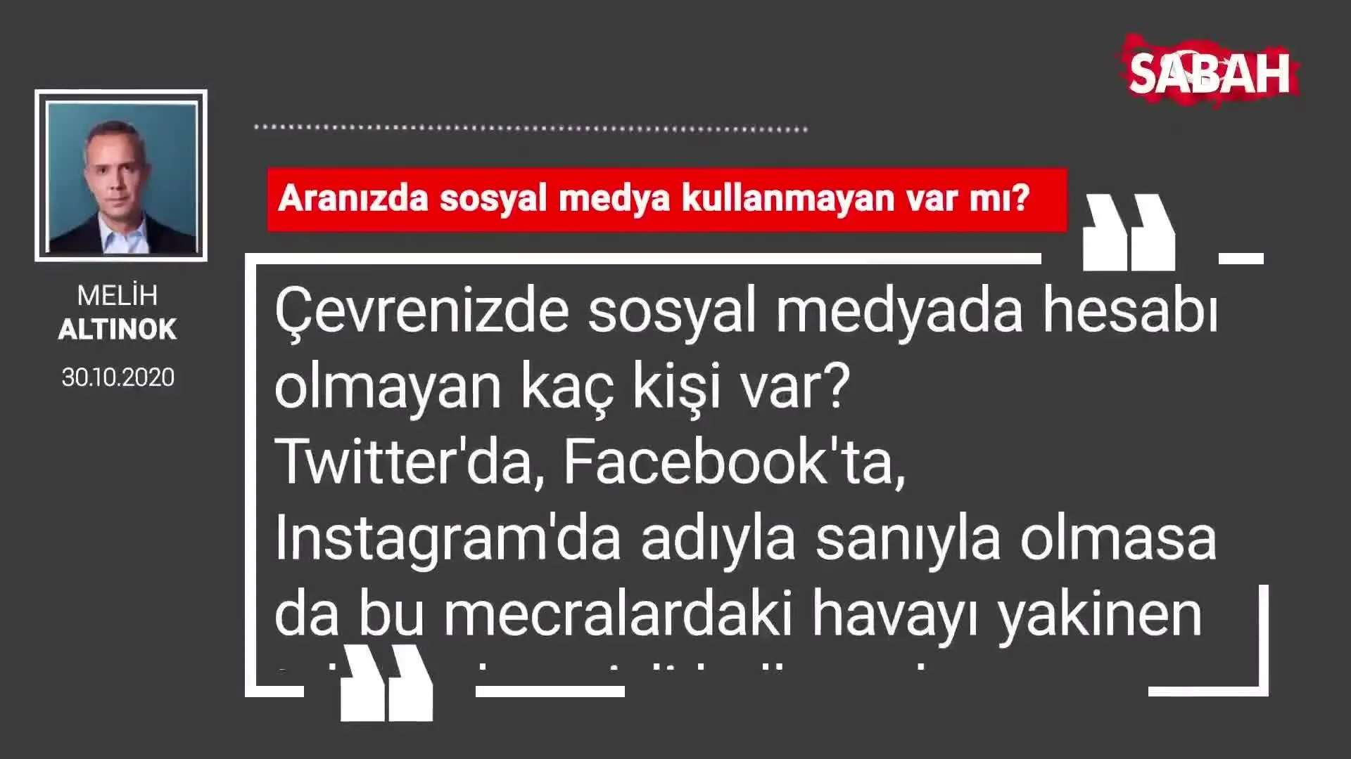Aranizda Sosyal Medya Kullanmayan Var Mi Melih Altinok