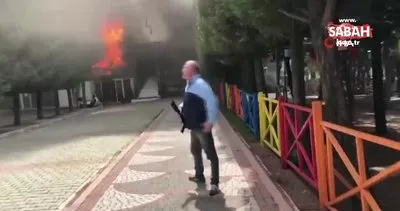 Beylikdüzü’nde belediyeye kızan bir kişi iş yerini ateşe verdi! | Video