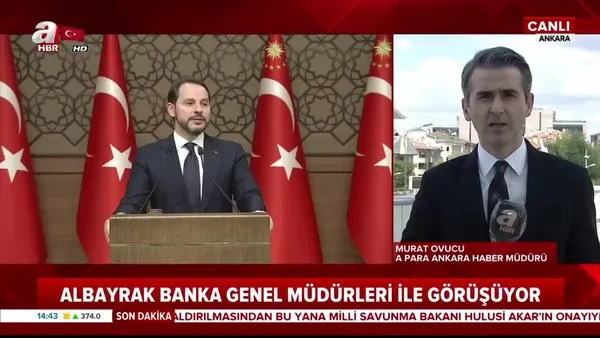 Banka genel müdürleri Bakan Berat Albayrak ile görüşüyor | Video