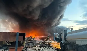 Edirne’de kereste fabrikasında çıkan yangın söndürüldü