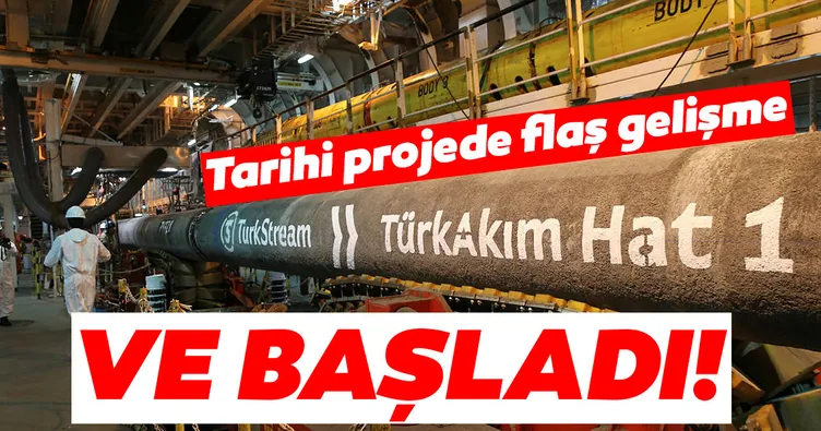 Türk Akımı boru hattına gaz verilmeye başlandı
