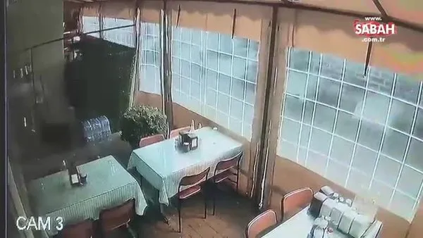 Alanya’da kadın hırsız lokantadan 25 kiloluk tüpü çaldı | Video