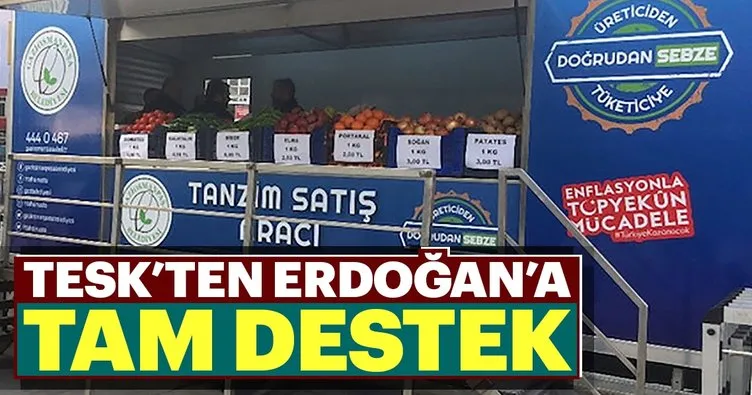 TESK’ten Erdoğan’a tam destek