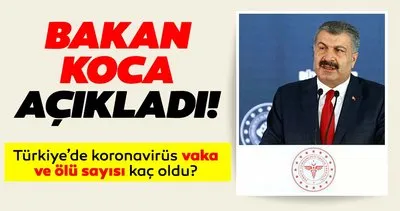 Son Dakika Haberler: Bakan Koca korona vaka sayısını açıkladı! İstanbul, Ankara, İzmir ve il il corona virüsü vaka sayısı kaç oldu?