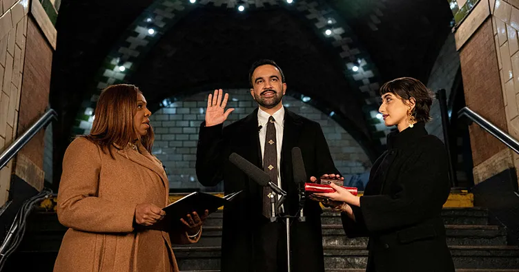 New York’ta tarihi an: Kur’an üzerine yemin ederek göreve başladı