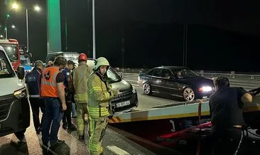 FSM Köprüsü’nde polislerin dur ihtarına uymayan sürücü iki polise çarptı