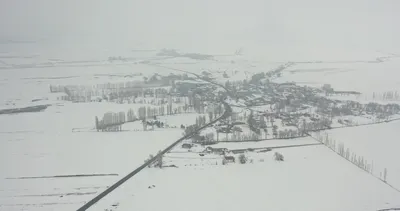 Kars’ta kar altındaki köyler havadan görüntülendi #kars