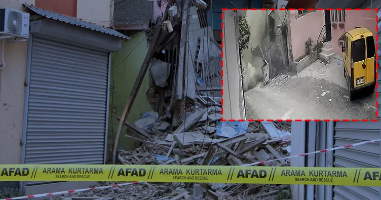 Adana’da sağanak sonrası metruk bina çöktü! Mahalleli deprem sandı: O anlar kamerada