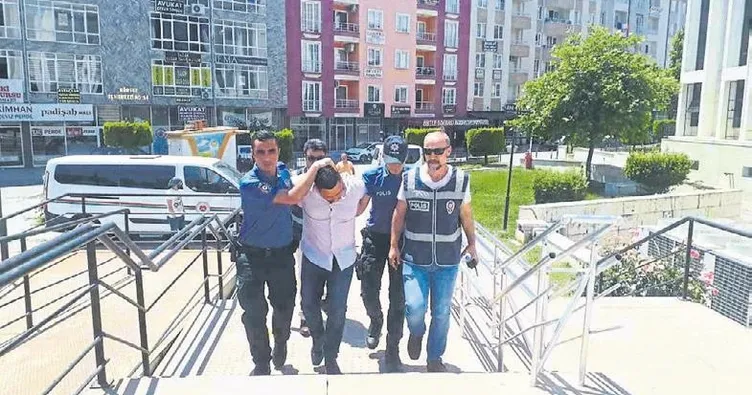 Polisin üzerine köpeğini saldı