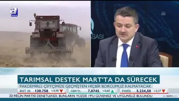 Tarımsal destek Martta da sürecek