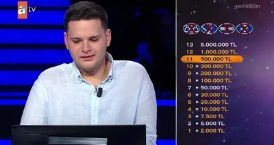 Kim Milyoner Olmak İster’de Ahmet Talha Dağlı 1 milyon TL değerindeki soruyu açtı!