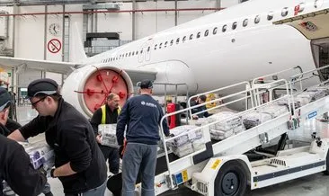 Anadolujet’in yeni uçağı 8 tonluk yardım malzemesi ile geldi