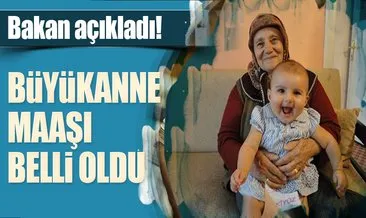 Son dakika: Bakanı Müezzinoğlu, Büyükanne maaşını açıkladı!