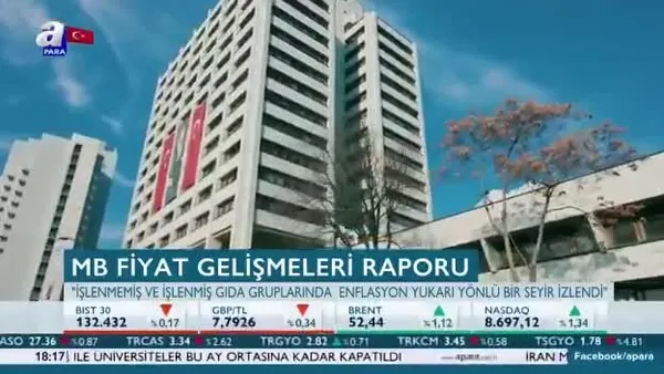 Merkez Bankası fiyat gelişmeleri raporu yayınlandı