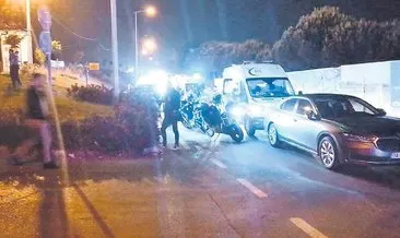 Kaza yapan motosiklet uygulama noktasına girdi #istanbul