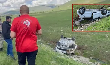 Elazığ’da feci kaza! Otomobil şarampole devrildi: 3 yaralı