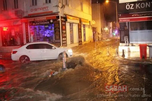 Bodrum'da yollar göle döndü!