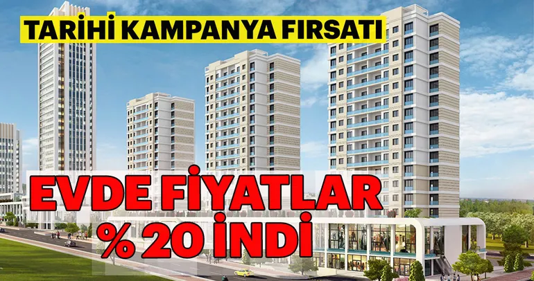 Evde fiyatlar % 20 indi