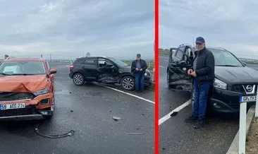 Muratlı-Tekirdağ yolunda kaza: 4 yaralı #tekirdag