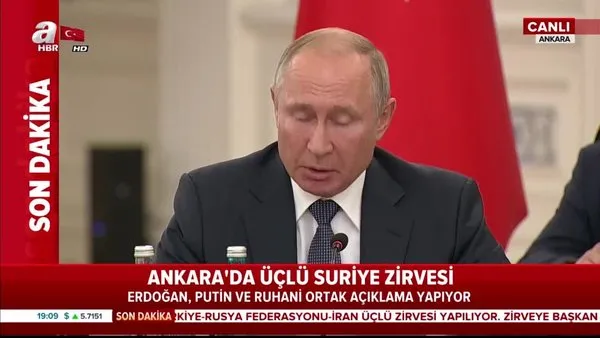 Putin: Suriye'yi nüfus alanlarına bölmek kabul edilemezdir