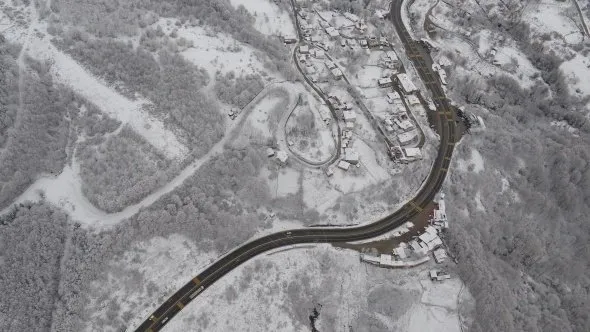 Bolu Dağı’nın eşsiz kar manzarası havadan görüntülendi!